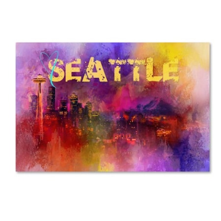 Jai Johnson 'Sending Love To Seattle' Canvas Art,12x19